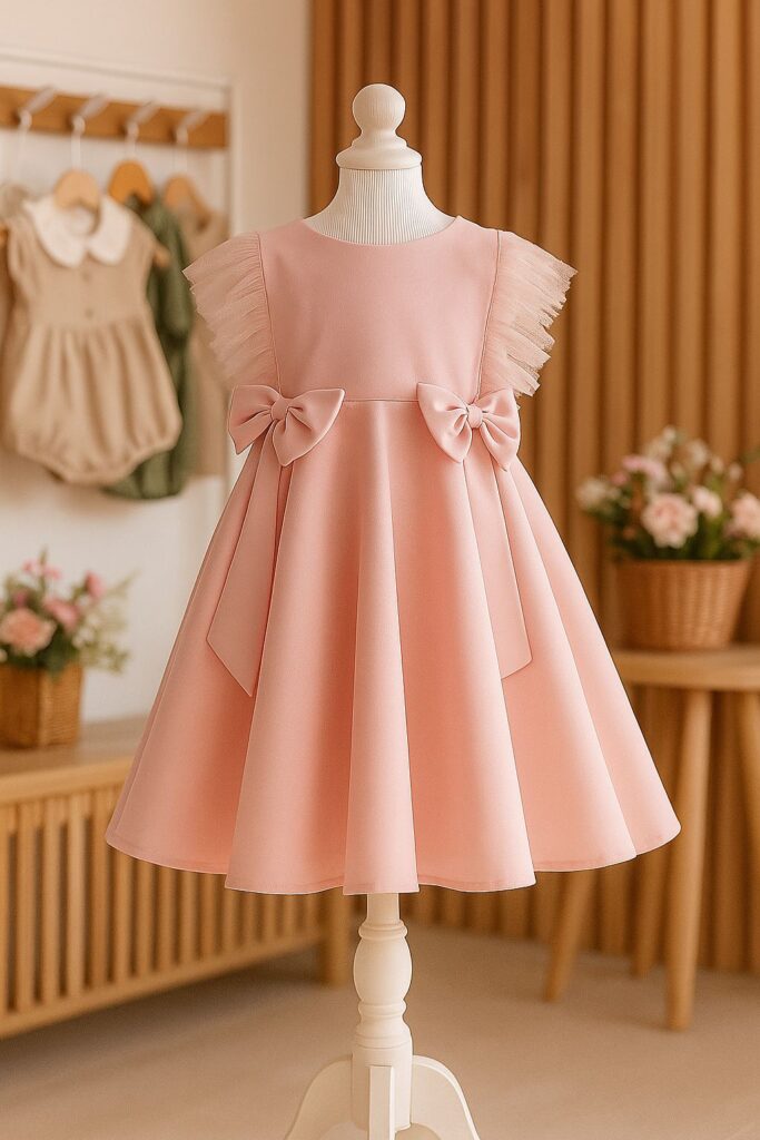 Pastel lavender party dress with tulle skirt